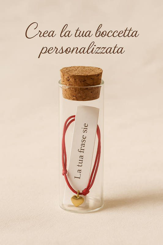 CREA LA TUA BOCCETTA CON LA FRASE PERSONALIZZATA